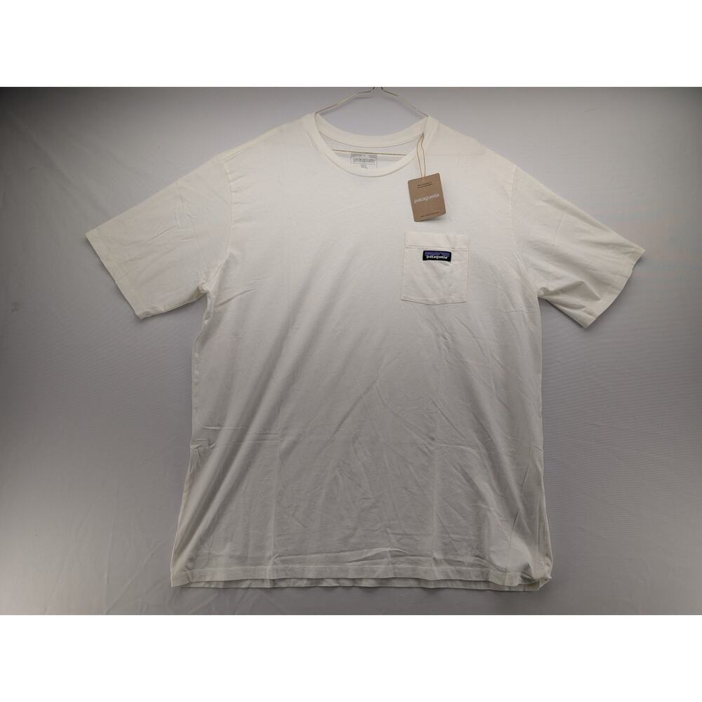 NWT Patagonia Daily Pocket Tee in Birch White size XL